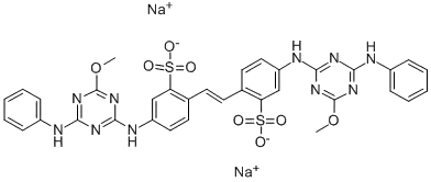 Disodium 4,4'-bis[(4-anilino-6-methoxy-1,3,5-triazin-2-yl)amino]stilbene-2,2'-disulphonateCAS NO.: 3426-43-5