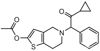 5-(2-cyclopropyl-2-oxo-1-phenylethyl)-4,5,6,7-tetrahydrothieno[3,2-c]pyridin-2-yl acetate
