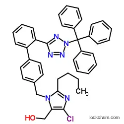 [2-butyl-5-chloro-3-[[4-[2-(2-trityltetrazol-5-yl)phenyl]phenyl]methyl]imidazol-4-yl]methanol  133909-99-6