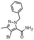 1-Benzyl-4-bromo-3-methyl-1H-pyrazole-5-carboxamide