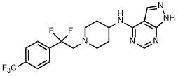 N-(1-(2,2-difluoro-2-(4-(trifluoromethyl)phenyl)ethyl)piperidin-4-yl)-1H-pyrazolo[3,4-d]pyrimidin-4-amine