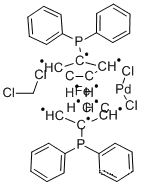 Dichloro(1,1-bis(diphenylphosphino)ferrocene)palladium(II) acetone adductCAS NO.: 851232-71-8