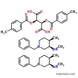 (3R,4R)-1-benzyl-N,4-dimethylpiperidin-3-amine,(2R,3R)-2,3-bis[(4-methylbenzoyl)oxy]butanedioic acid        477600-71-8