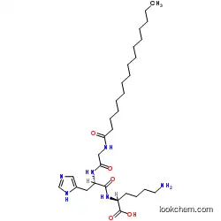 N-(1-Oxohexadecyl)glycyl-L-histidyl-L-lysine  147732-56-7