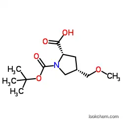 (2S,4S)-4-(Methoxymethyl)-1,2-pyrrolidinedicarboxylic acid 1-(1,1-dimethylethyl) ester 1378388-16-9