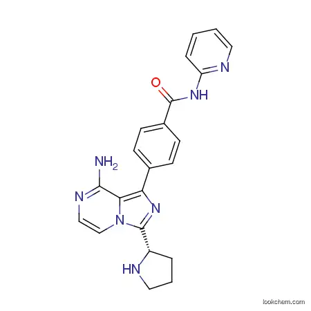(S)-4-(8-amino-3-(pyrrolidin-2-yl)imidazo[1,5-a]pyrazin-1-yl)-N-(pyridin-2-yl)benzamide 1420478-90-5