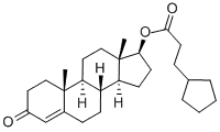 Androst-4-en-3-one,17-(3-cyclopentyl-1-oxopropoxy)-, (17b)-CAS NO.: 58-20-8