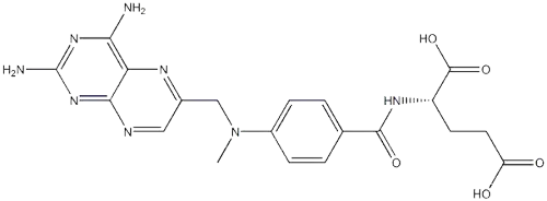 L-Glutamicacid, N-[4-[[(2,4-diamino-6-pteridinyl)methyl]methylamino]benzoyl]-CAS NO.: 59-05-2