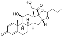 Pregna-1,4-diene-3,20-dione,16,17-[(1R)-butylidenebis(oxy)]-11,21-dihydroxy-, (11b,16a)-CAS NO.: 51372-29-3