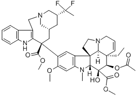 Aspidospermidine-3-carboxylicacid,4-(acetyloxy)-6,7-didehydro-15-[(2R,4R,6S,8S)-4-(1,1-difluoroethyl)-1,3,4,5,6,7,8,9-octahydro-8-(methoxycarbonyl)-2,6-methano-2H-azecino[4,3-b]indol-8-yl]-3-hydroxy-1