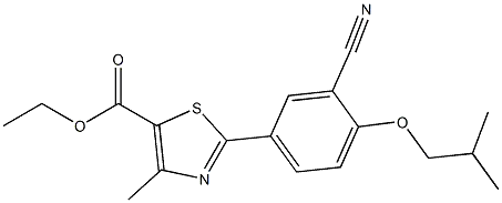 5-Thiazolecarboxylicacid, 2-[3-cyano-4-(2-methylpropoxy)phenyl]-4-methyl-, ethyl esterCAS NO.: 160844-75-7