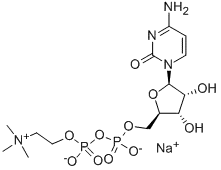 Cytidine5'-(trihydrogen diphosphate), P'-[2-(trimethylammonio)ethyl] ester, inner salt,sodium salt (1:1)CAS NO.: 33818-15-4