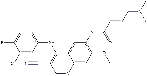 2-Butenamide,N-[4-[(3-chloro-4-fluorophenyl)amino]-3-cyano-7-ethoxy-6-quinolinyl]-4-(dimethylamino)-,(2E)-CAS NO.: 257933-82-7