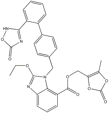 1H-Benzimidazole-7-carboxylic acid, 1-[[2'-(2,5-dihydro-5-oxo-1,2,4-oxadiazol-3-yl)[1,1'-biphenyl]-4-yl]methyl]-2-ethoxy-, (5-methyl-2-oxo-1,3-dioxol-4-yl)methyl esterCAS NO.: 863031-21-4