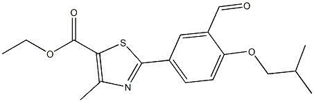 5-Thiazolecarboxylicacid, 2-[3-formyl-4-(2-methylpropoxy)phenyl]-4-methyl-, ethyl esterCAS NO.: 161798-03-4