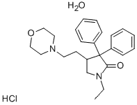 2-Pyrrolidinone,1-ethyl-4-[2-(4-morpholinyl)ethyl]-3,3-diphenyl-, hydrochloride, hydrate(1:1:1)CAS NO.: 7081-53-0