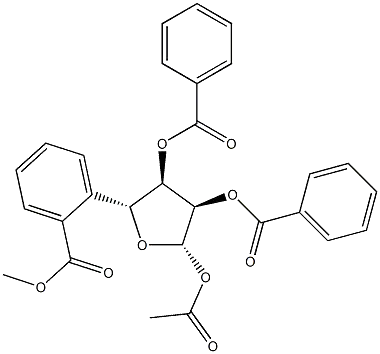 beta-D-Ribofuranose,1-acetate 2,3,5-tribenzoateCAS NO.: 6974-32-9