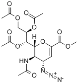 D-glycero-D-galacto-Non-2-enonicacid, 5-(acetylamino)-2,6-anhydro-4-azido-3,4,5-trideoxy-, methyl ester,7,8,9-triacetateCAS NO.: 130525-58-5