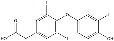 Benzeneacetic acid,4-(4-hydroxy-3-iodophenoxy)-3,5-diiodo-CAS NO.: 51-24-1