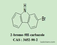 Competitive manufacture and R&D team of OLED Intermediates  2-bromo-9H-carbazole  3652-90-2