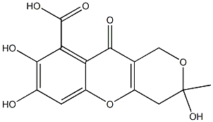 1H,3H-Pyrano[4,3-b][1]benzopyran-9-carboxylicacid, 4,10-dihydro-3,7,8-trihydroxy-3-methyl-10-oxo-CAS NO.: 479-66-3