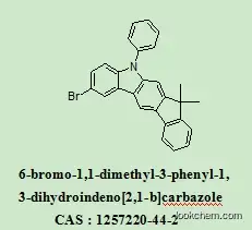 Competitive manufacture and R&D team of OLED Intermediates 6-bromo-1,1-dimethyl-3-phenyl-1,3-dihydroindeno[2,1-b]carbazole 1257220-44-2