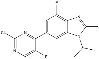 1H-BenziMidazole, 6-(2-chloro-5-fluoro-4-pyriMidinyl)-4-fluoro-2-Methyl-1-(1-Methylethyl)-CAS NO.: 1231930-42-9