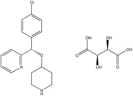 2-[(S)-(4-Chlorophenyl)(4-piperidinyloxy)methyl]pyridine (2R,3R)-2,3-DihydroxybutanedioateCAS NO.: 210095-58-2