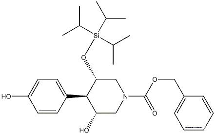 Benzyl(3R,4R,5S)-3-hydroxy-4-(4-hydroxyphenyl)-5-(triisopropylsilanyloxy)piperidine-1-carboxylateCAS NO.: 873945-27-8