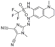 Methanesulfonamide,N-[6-[(4,5-dicyano-1-methyl-1H-imidazol-2-yl)azo]-1,2,3,4-tetrahydro-1-methyl-7-quinolinyl]-1,1,1-triCAS NO.: 848080-39-7