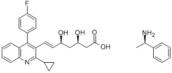 (3R,5S)-7-[2-cyclopropyl-4-(4-fluorophenyl)-3-quinolyl]- 3,5-dihydrosy-6-heptane acid CAS NO.: 147511-70-4