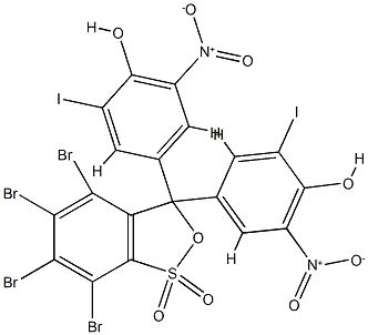 5',5'-Dinitro-3',3'-diiodo-3,4,5,6-trtrabromophenol-sulfonephthaleinCAS NO.: 145551-16-2