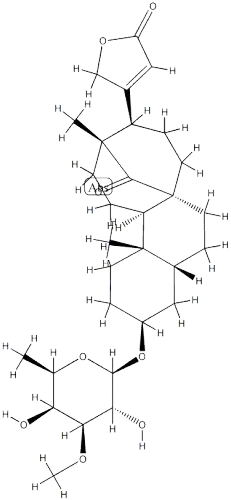 3β-[(6-Deoxy-3-O-methyl-β-D-galactopyranosyl)oxy]-14-oxo-8,15-cyclo-14,15-seco-5β-card-20(22)-enolideCAS NO.: 71699-08-6