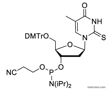 (2R,3S,5R)-2-((bis(4-methoxyphenyl)(phenyl)methoxy)methyl)-5-(5-methyl-4-oxo-2-thioxo-3,4-dihydropyrimidin-1(2H)-yl)tetrahydrofuran-3-yl (2-cyanoethyl) diisopropylphosphoramidite