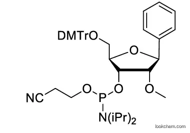 (2R,3R,4S,5S)-2-((bis(4-methoxyphenyl)(phenyl)methoxy)methyl)-4-methoxy-5-phenyltetrahydrofuran-3-yl (2-cyanoethyl) diisopropylphosphoramidite