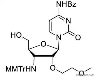 N-(1-((2R,3R,4R,5S)-5-(hydroxymethyl)-3-(2-methoxyethoxy)-4-(((4-methoxyphenyl)diphenylmethyl)amino)tetrahydrofuran-2-yl)-2-oxo-1,2-dihydropyrimidin-4-yl)benzamide