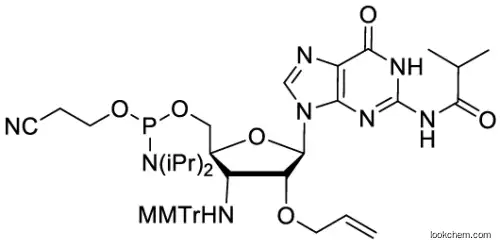 ((2S,3R,4R,5R)-4-(allyloxy)-5-(2-isobutyramido-6-oxo-1H-purin-9(6H)-yl)-3-(((4-methoxyphenyl)diphenylmethyl)amino)tetrahydrofuran-2-yl)methyl (2-cyanoethyl) diisopropylphosphoramidite