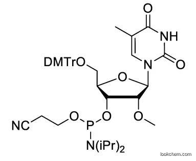 (2R,3R,4R,5R)-2-((bis(4-methoxyphenyl)(phenyl)methoxy)methyl)-4-methoxy-5-(5-methyl-2,4-dioxo-3,4-dihydropyrimidin-1(2H)-yl)tetrahydrofuran-3-yl (2-cyanoethyl) diisopropylphosphoramidite