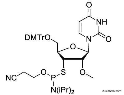 S-((2R,3R,4S,5R)-2-((bis(4-methoxyphenyl)(phenyl)methoxy)methyl)-5-(2,4-dioxo-3,4-dihydropyrimidin-1(2H)-yl)-4-methoxytetrahydrofuran-3-yl) O-(2-cyanoethyl) diisopropylphosphoramidothioite