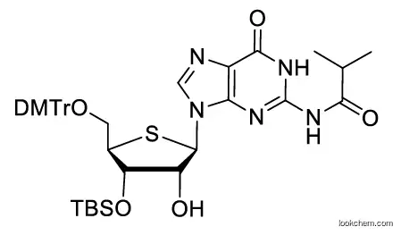 N-(9-((2R,3R,4S,5R)-5-((bis(4-methoxyphenyl)(phenyl)methoxy)methyl)-4-((tert-butyldimethylsilyl)oxy)-3-hydroxytetrahydrothiophen-2-yl)-6-oxo-6,9-dihydro-1H-purin-2-yl)isobutyramide