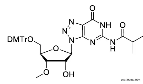 N-(3-((2R,3R,4S,5R)-5-((bis(4-methoxyphenyl)(phenyl)methoxy)methyl)-3-hydroxy-4-methoxytetrahydrofuran-2-yl)-7-oxo-6,7-dihydro-3H-[1,2,3]triazolo[4,5-d]pyrimidin-5-yl)isobutyramide