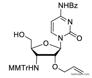 N-(1-((2R,3R,4R,5S)-3-(allyloxy)-5-(hydroxymethyl)-4-(((4-methoxyphenyl)diphenylmethyl)amino)tetrahydrofuran-2-yl)-2-oxo-1,2-dihydropyrimidin-4-yl)benzamide