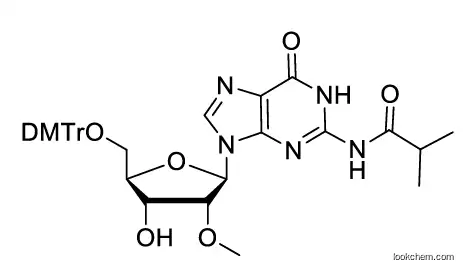 N-(9-((2R,3R,4R,5R)-5-((bis(4-methoxyphenyl)(phenyl)methoxy)methyl)-4-hydroxy-3-methoxytetrahydrofuran-2-yl)-6-oxo-6,9-dihydro-1H-purin-2-yl)isobutyramide