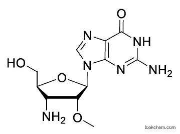 2-amino-9-((2R,3R,4R,5S)-4-amino-5-(hydroxymethyl)-3-methoxytetrahydrofuran-2-yl)-1H-purin-6(9H)-one