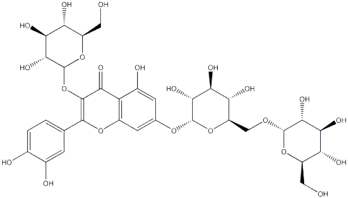 Quercetin-3-O-b-D-glucose-7-O-b-D-gentiobiosidenCAS NO.: 60778-02-1