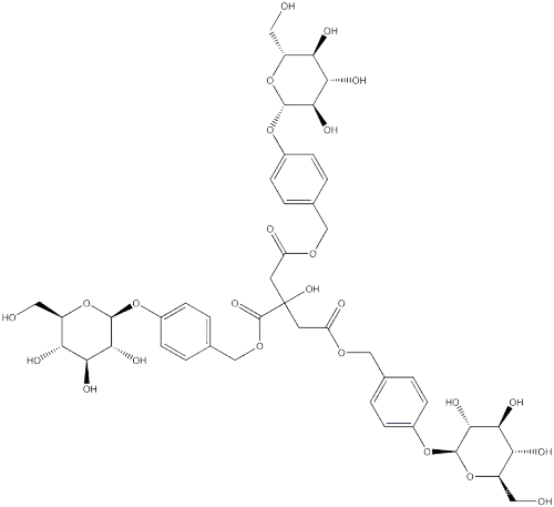 Citric acid tris(p-β-D-glucopyranosyloxybenzyl) esterCAS NO.: 62499-28-9