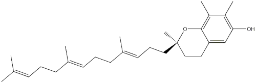 2H-1-Benzopyran-6-ol, 3,4-dihydro-2,7,8-trimethyl-2-[(3E,7E)-4,8,12-tr imethyl-3,7,11-tridecatrienyl]-, (2R)- (9CI)CAS NO.: 14101-61-2