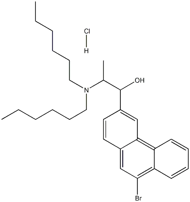 3-Phenanthrenemethanol,9-bromo-a-[1-(dihexylamino)ethyl]-,hydrochloride (1:1)    5431-16-3