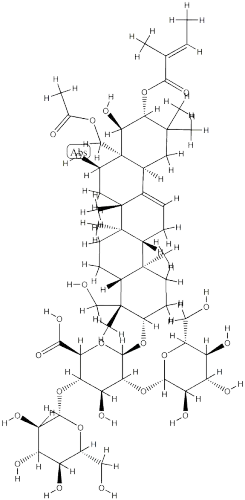(3beta,4beta,16alpha,21beta,22alpha)-28-(Acetyloxy)-16,22,23-trihydroxy-21-[[(2E)-2-methyl-1-oxo-2-buten-1-yl]oxy]olean-12-en-3-yl O-beta-D-glucopyranosyl-(1-2)-O-[beta-D-glucopyranosyl-(1-4)]-beta-D-