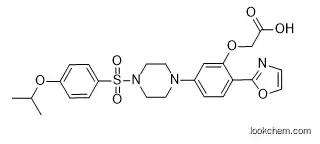 2-(5-(4-((4-isopropoxyphenyl)sulfonyl)piperazin-1-yl)-2-(oxazol-2-yl)phenoxy)acetic acid